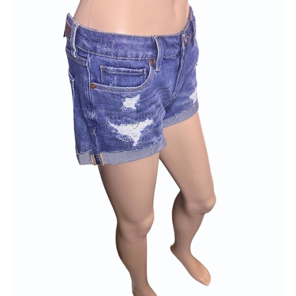 BLANKNYC Fulton RollUp Denim Cuttoff Shorts Distressed Sizes 24 25 27 28 31 Boho - Picture 6 of 14